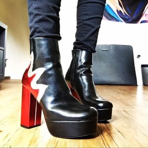 Flame Platform Booties
